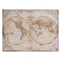 My Flair Tableau déco Swiata - Toile - Beige