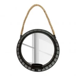 My Flair Bougeoir mural Andschana - Métal - Noir / Naturel