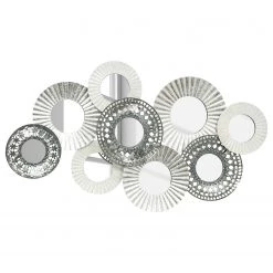 Boltze Décoration murale Leyla - Fer / Gris / Beige / Blanc