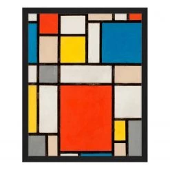 Any Image Tableau déco Red Square - Hêtre massif / Plexiglas - 42 x 52 cm