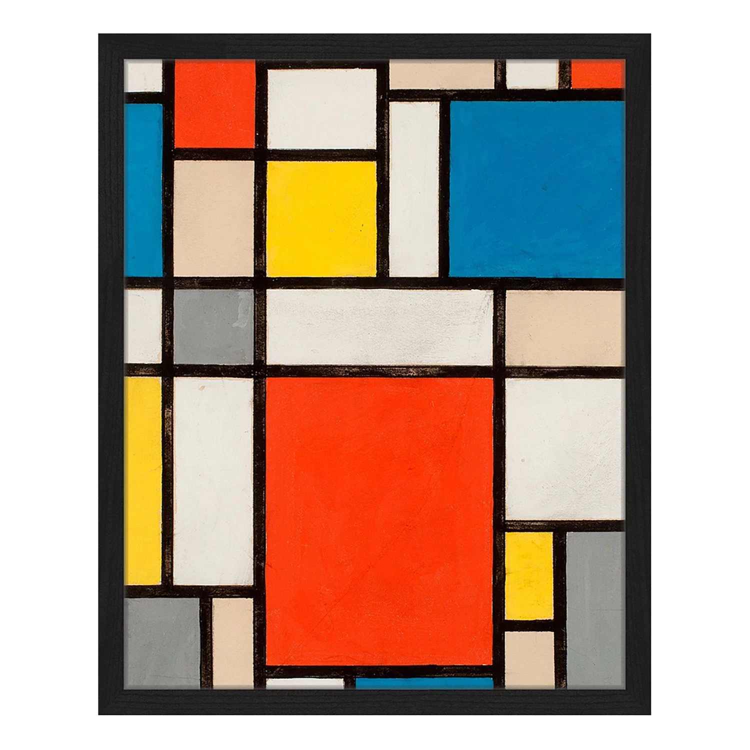 Any Image Tableau déco Red Square - Hêtre massif / Plexiglas - 42 x 52 cm