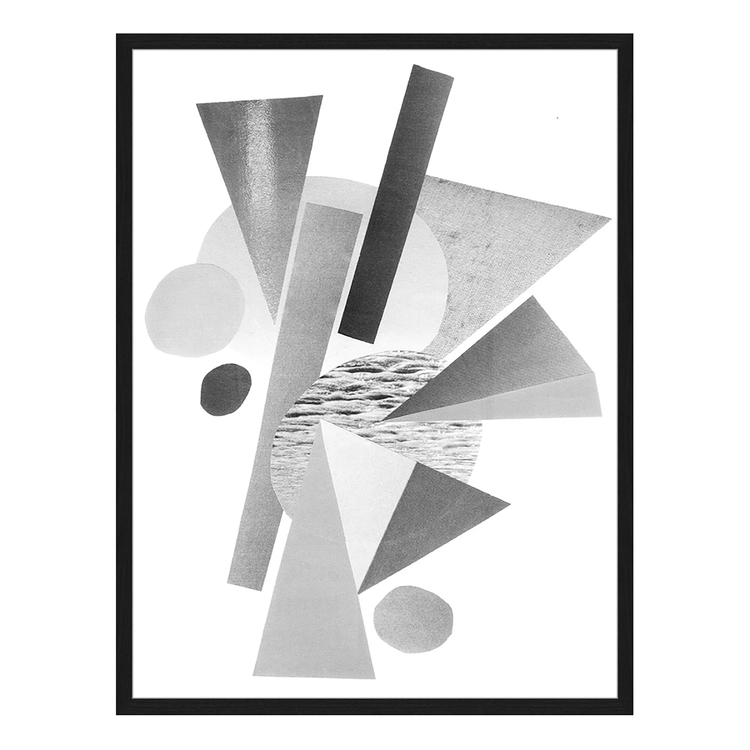 Any Image Tableau déco Grey Abstract - Hêtre massif / Plexiglas - 62 x 82 cm