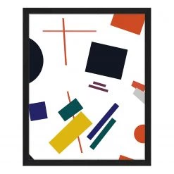 Any Image Tableau déco Rectangles & Squares - Hêtre massif / Plexiglas - 42 x 52 cm