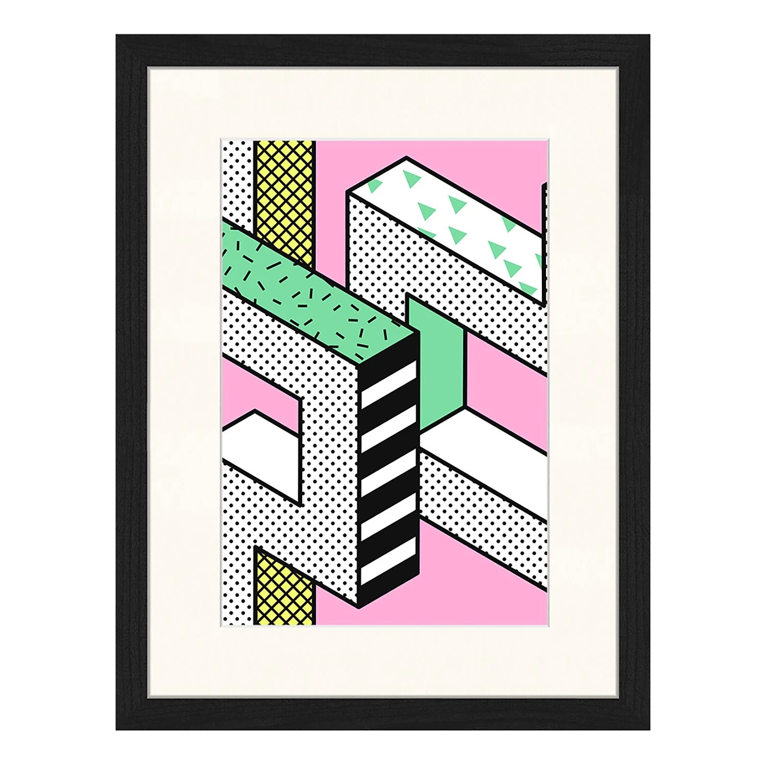 Any Image Tableau déco Pink - Hêtre massif / Plexiglas - 32 x 42 cm