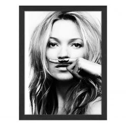 Any Image Tableau déco Kate Moss I - Hêtre massif / Plexiglas - 32 x 42 cm