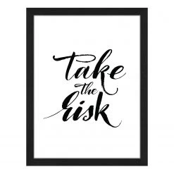 Any Image Tableau déco Take the Risk - Hêtre massif / Plexiglas - 32 x 42 cm