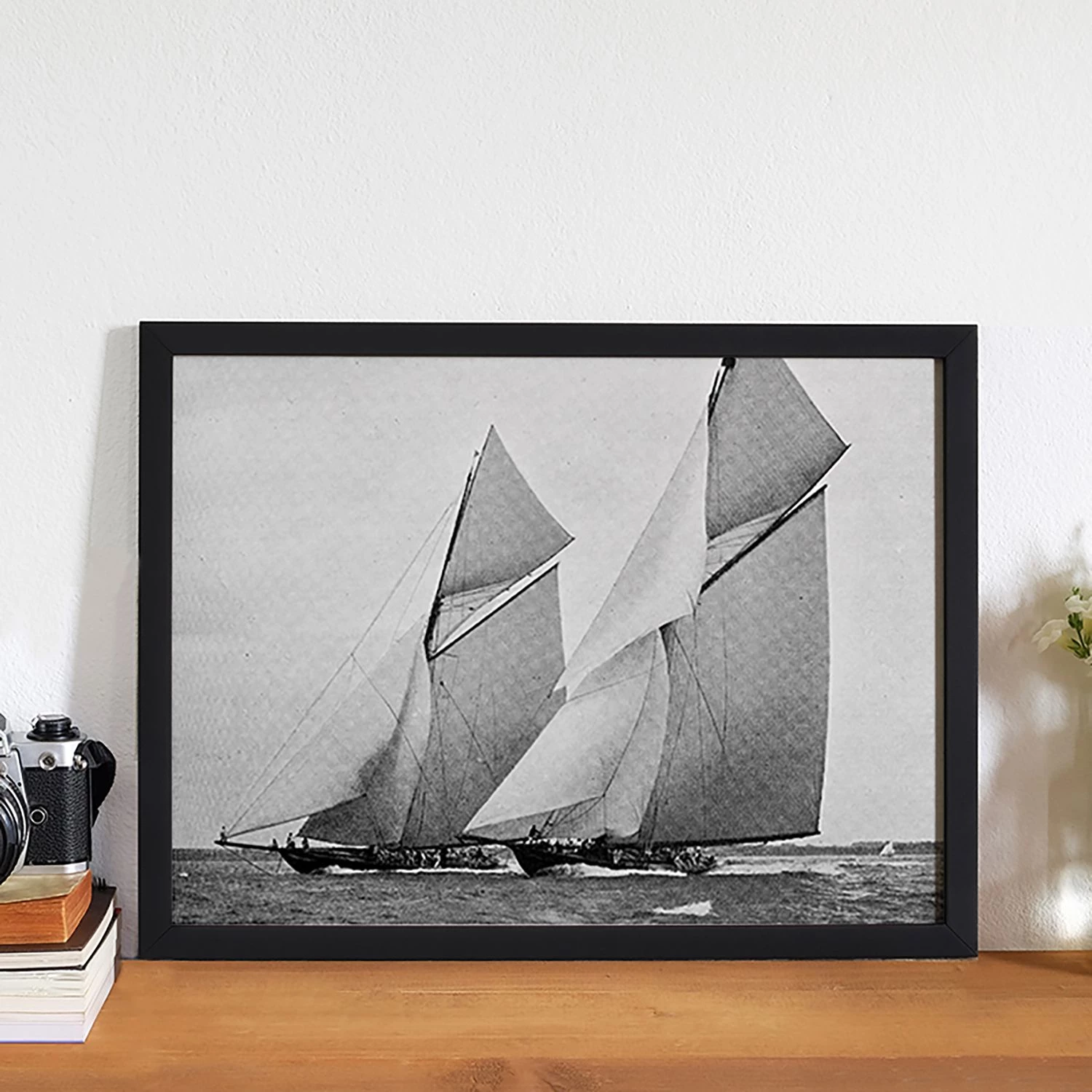 Any Image Tableau déco Antique Sailing Boats - Hêtre massif / Plexiglas - 42 x 32 cm – Image 2