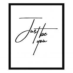 Any Image Tableau déco Just be You - Hêtre massif / Plexiglas - 52 x 62 cm