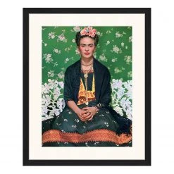 Any Image Tableau déco Frida Kahlo en Vogue - Hêtre massif / Plexiglas - 42 x 52 cm