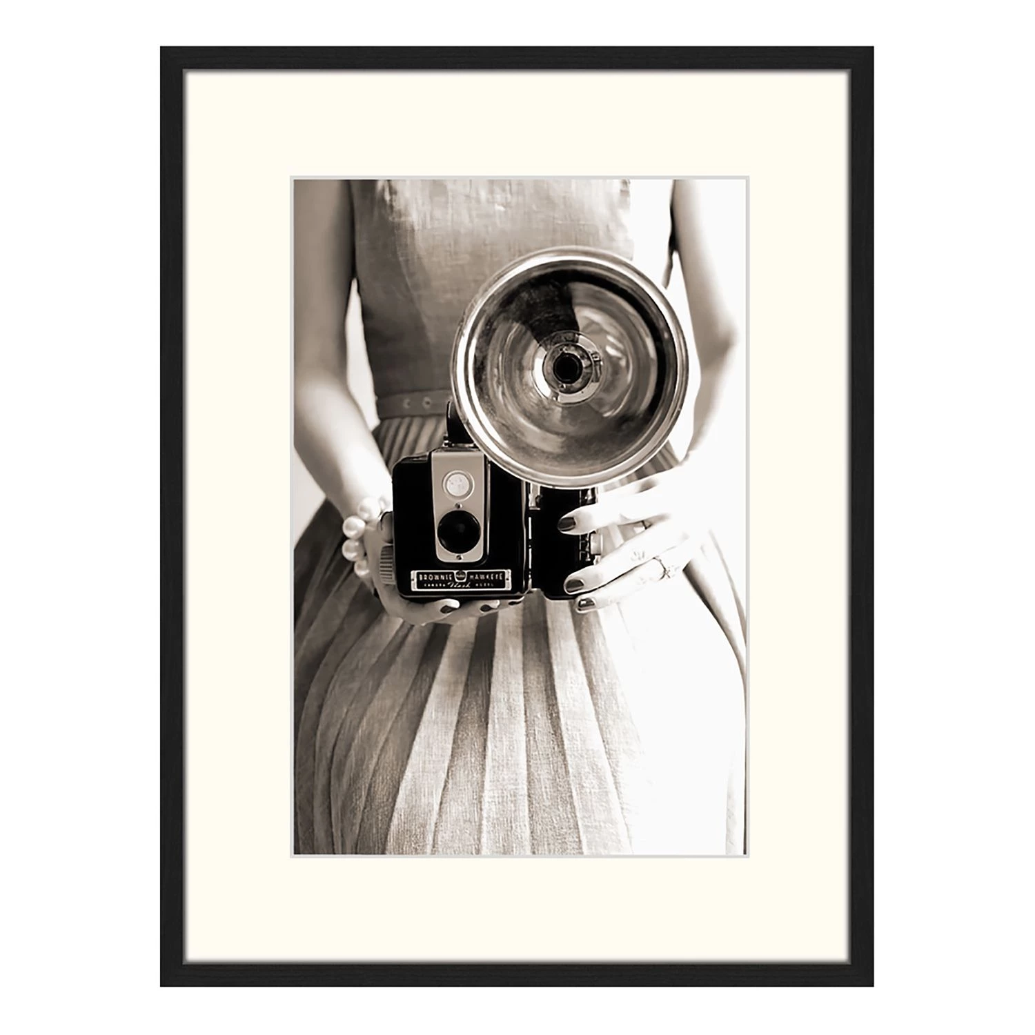 Any Image Tableau déco Camera - Hêtre massif / Plexiglas - 62 x 82 cm