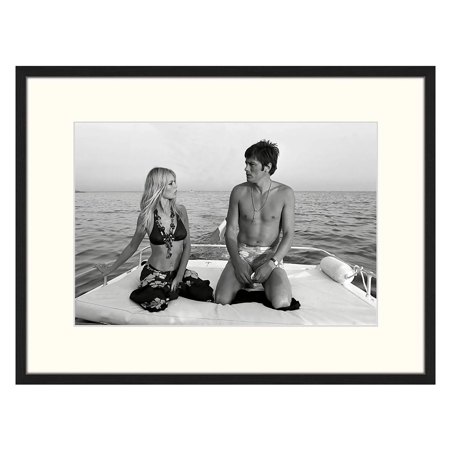 Any Image Tableau déco Brigitte on Board - Hêtre massif / Plexiglas - 82 x 62 cm