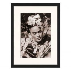 Any Image Tableau déco Frida Kahlo - Hêtre massif / Plexiglas - 32 x 42 cm