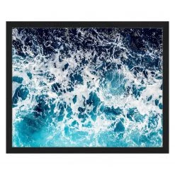 Any Image Tableau déco Deepblue - Hêtre massif / Plexiglas - 52 x 42 cm