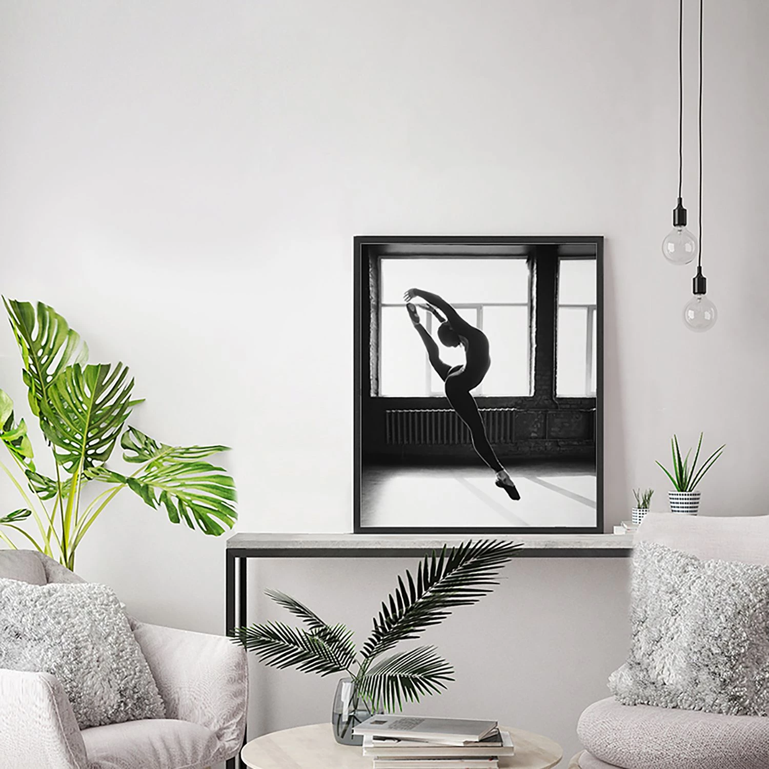 Any Image Tableau déco Ballerina Dancing Indoors - Hêtre massif / Plexiglas - 52 x 62 cm – Image 2