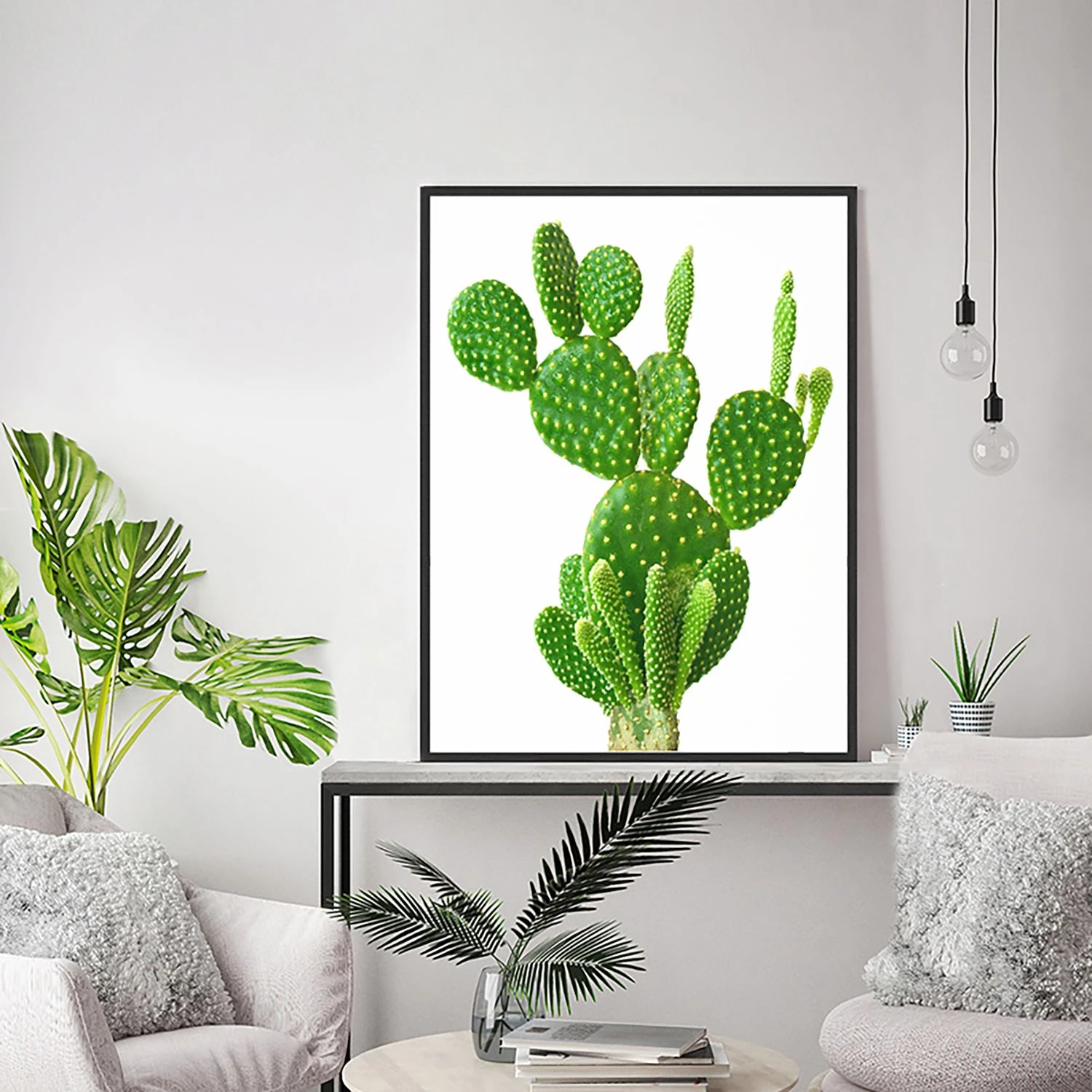 Any Image Tableau déco Cactus - Hêtre massif / Plexiglas - 62 x 82 cm – Image 2