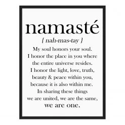 Any Image Tableau déco Namasté - Hêtre massif / Plexiglas - 62 x 82 cm