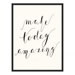 Any Image Tableau déco Make Today - Hêtre massif / Plexiglas - 62 x 82 cm