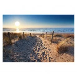 Reinders Tableau déco chemin vers la plage - Papier / MDF - Kaki