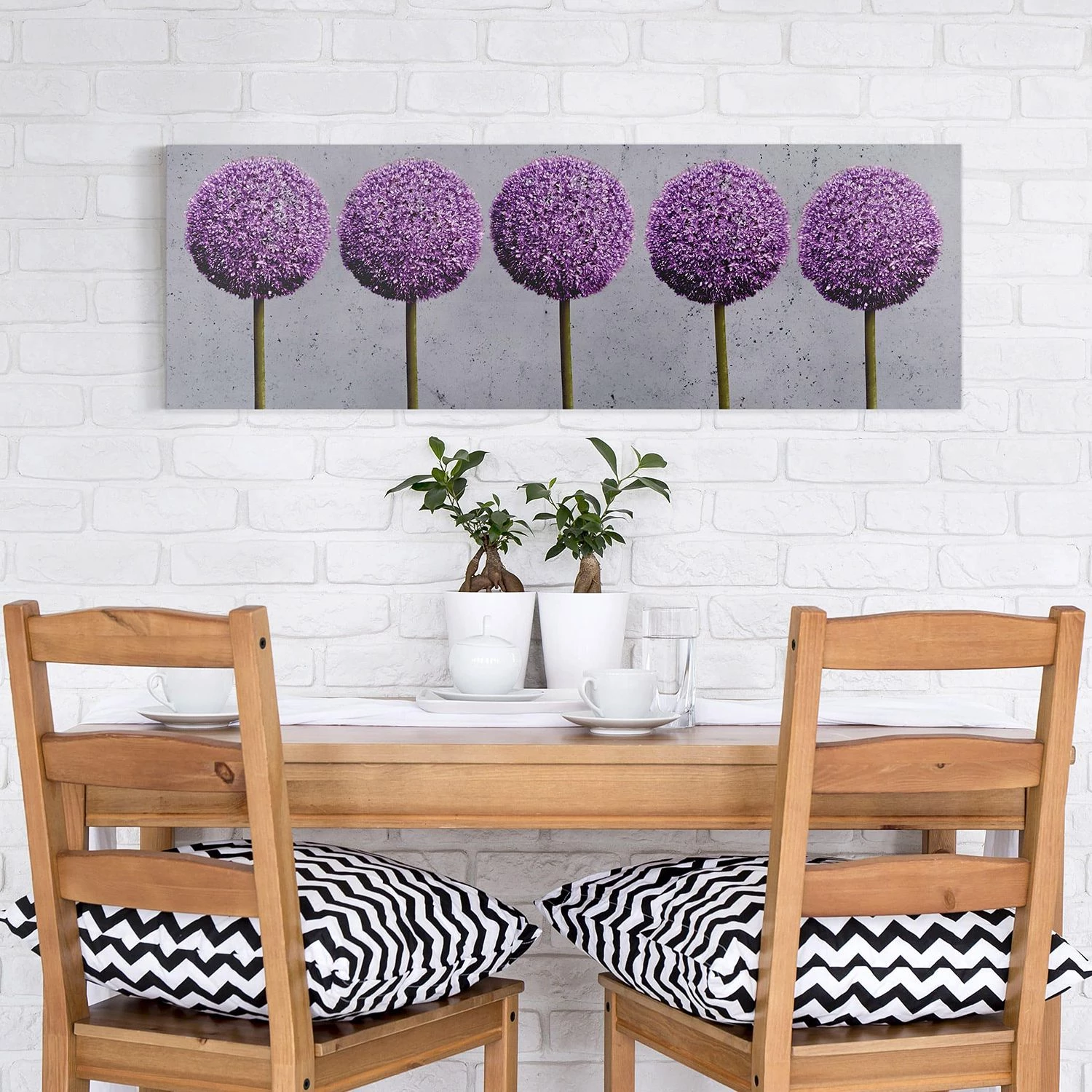 Bilderwelten Tableau déco bourgeons - Toile / Épicéa massif - Multicolore - 90 x 30 cm – Image 2