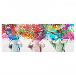 Bilderwelten Tableau déco Brain Explosions III - Verre de sécurité ESG - Multicolore - 80 x 30 cm