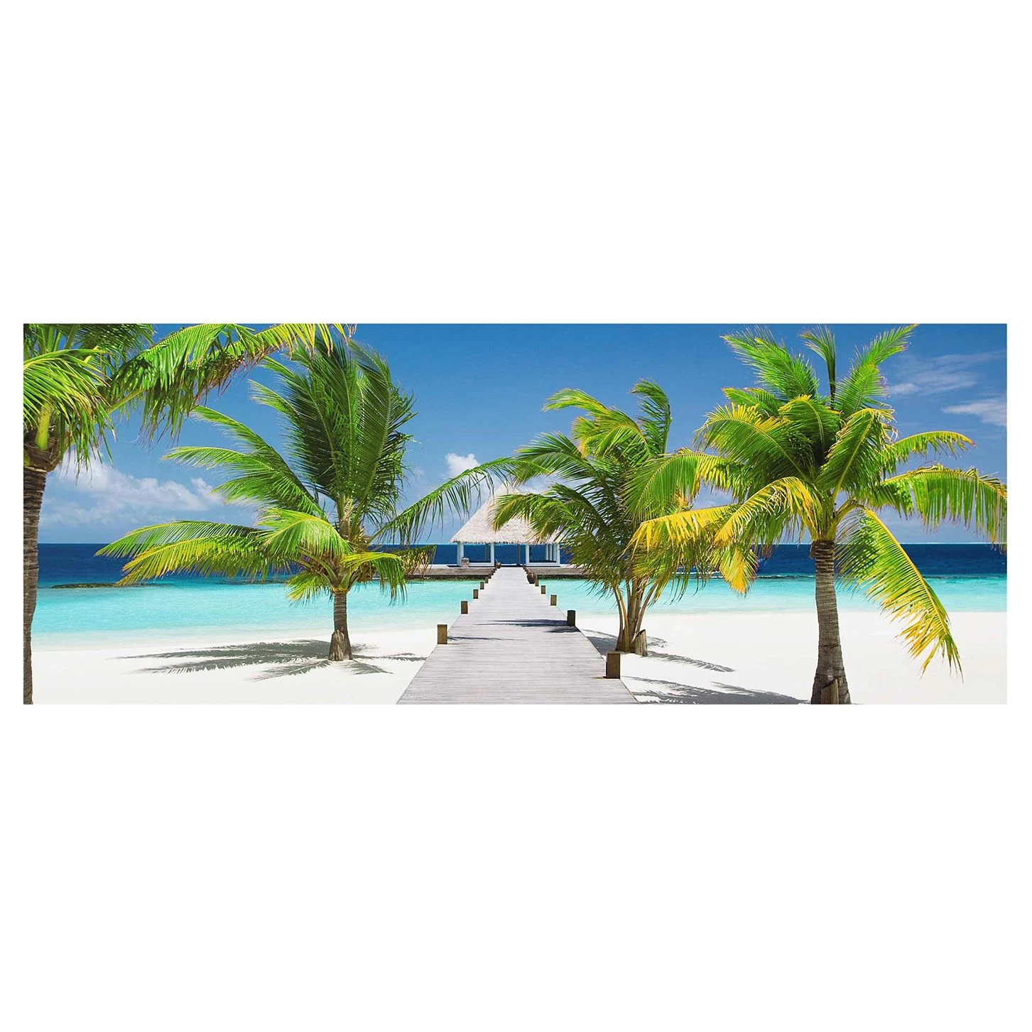 Bilderwelten Tableau déco Catwalk to Paradise - Verre de sécurité ESG - Multicolore - 80 x 30 cm