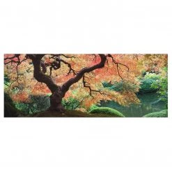 Bilderwelten Tableau déco jardin japonais II - Verre de sécurité ESG - Multicolore - 80 x 30 cm