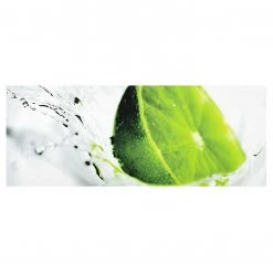 Bilderwelten Tableau déco Splash Lime - Verre de sécurité ESG - Multicolore - 125 x 50 cm