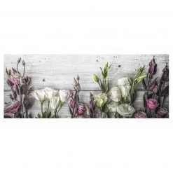 Bilderwelten Tableau déco roses tulipes - Verre de sécurité ESG - Multicolore - 125 x 50 cm