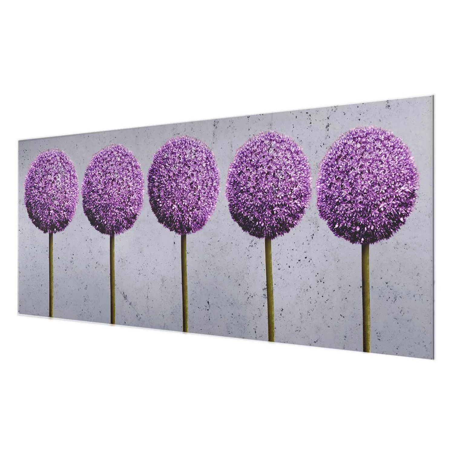 Bilderwelten Tableau déco Allium - Verre de sécurité ESG - Multicolore - 80 x 30 cm – Image 5