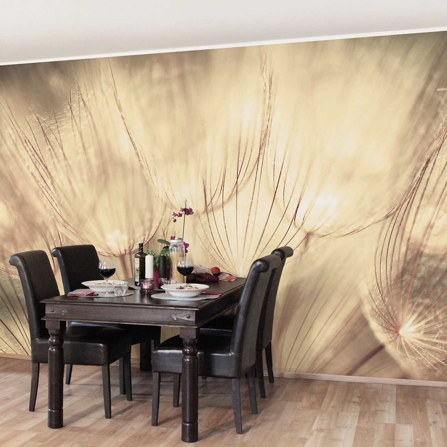 Bilderwelten Papier peint fleur de pissenlit sepia - Papier peint - 432 x 290 cm – Image 2