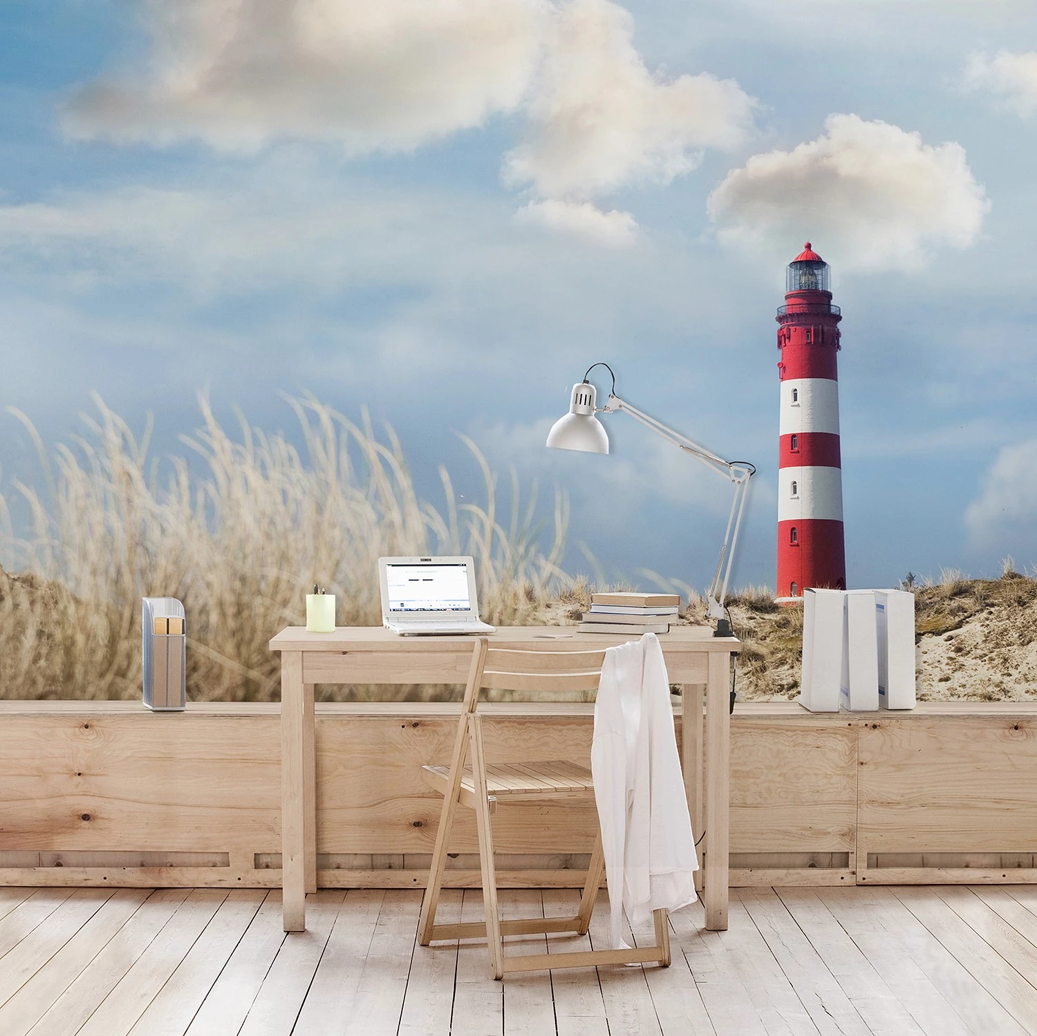 Bilderwelten Papier peint phare au milieu des dunes - Papier peint - 336 x 225 cm â Image 3