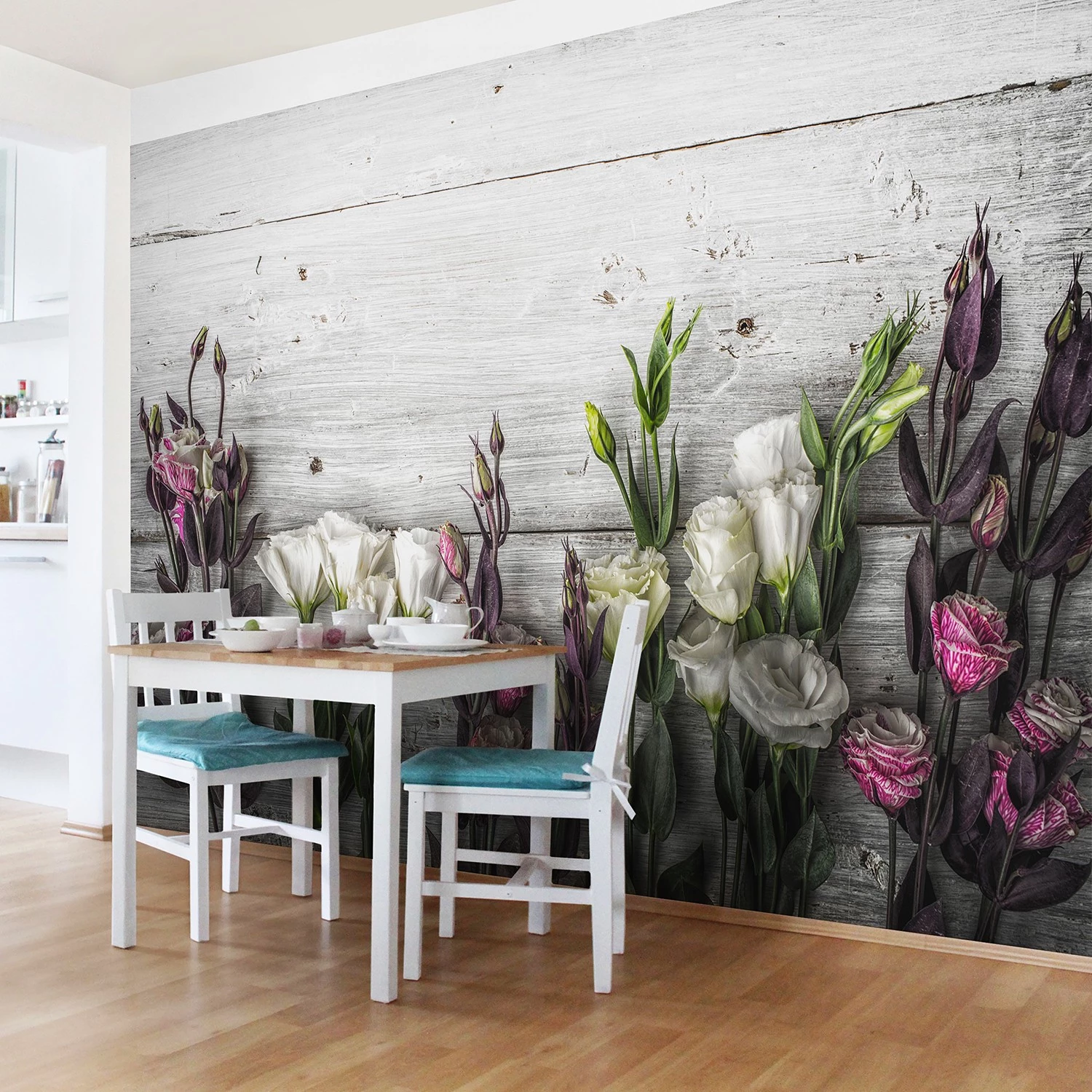 Bilderwelten Papier peint roses-tulipes Shabby - Papier peint - 432 x 290 cm â Image 3