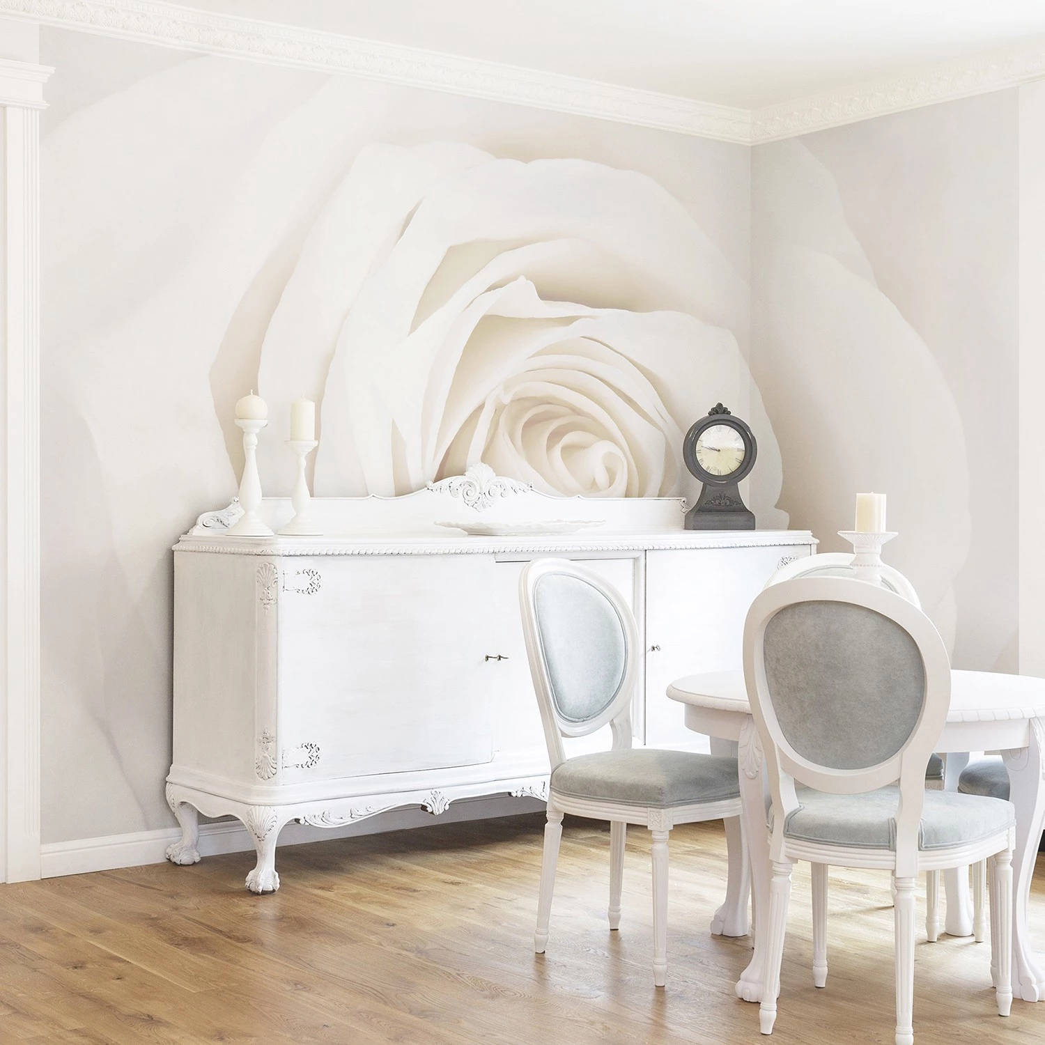 Bilderwelten Papier peint Pretty White Rose - Papier peint - 432 x 290 cm â Image 3