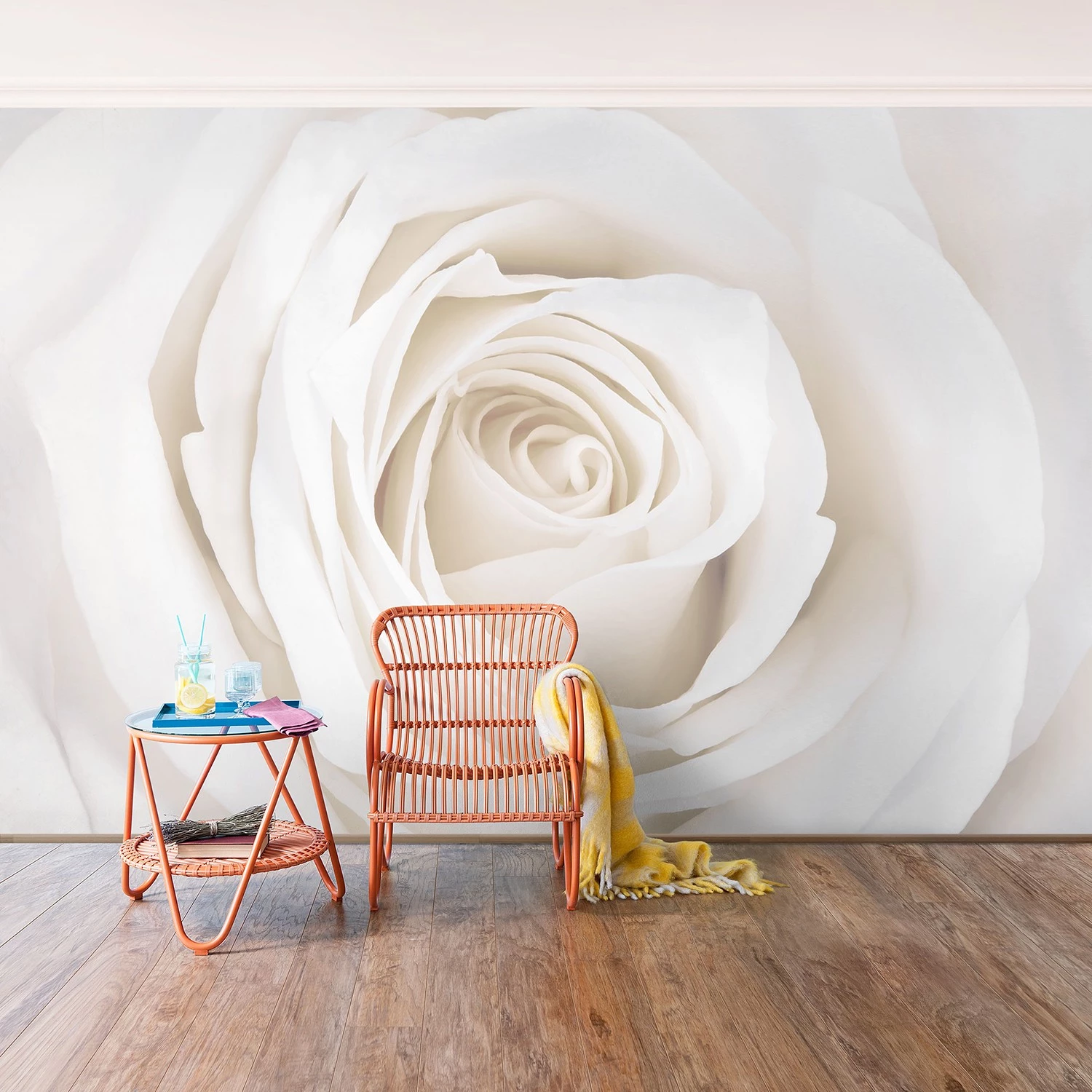 Bilderwelten Papier peint Pretty White Rose - Papier peint - 432 x 290 cm â Image 5