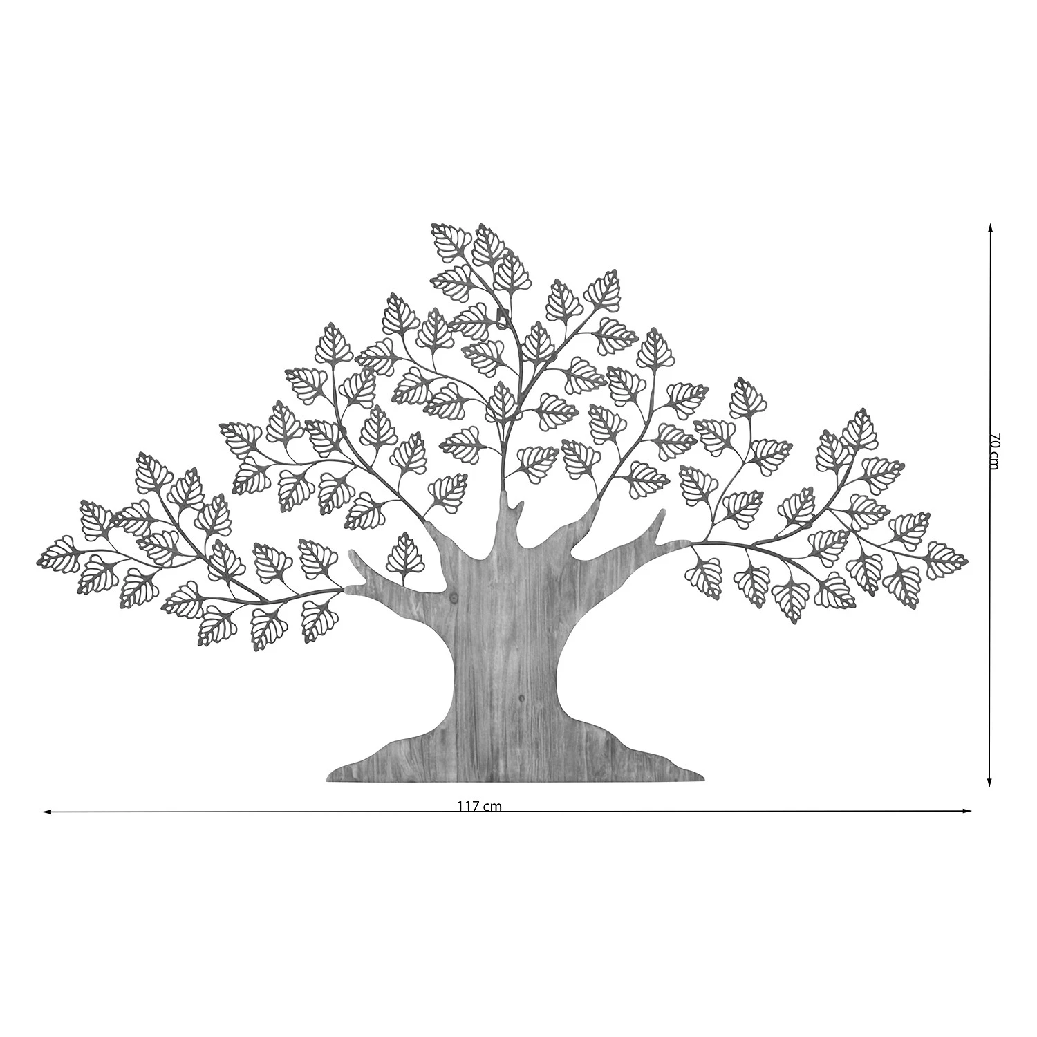 Twentyfour Déco murale Laubert - Fer / Pin massif - Marron – Image 3