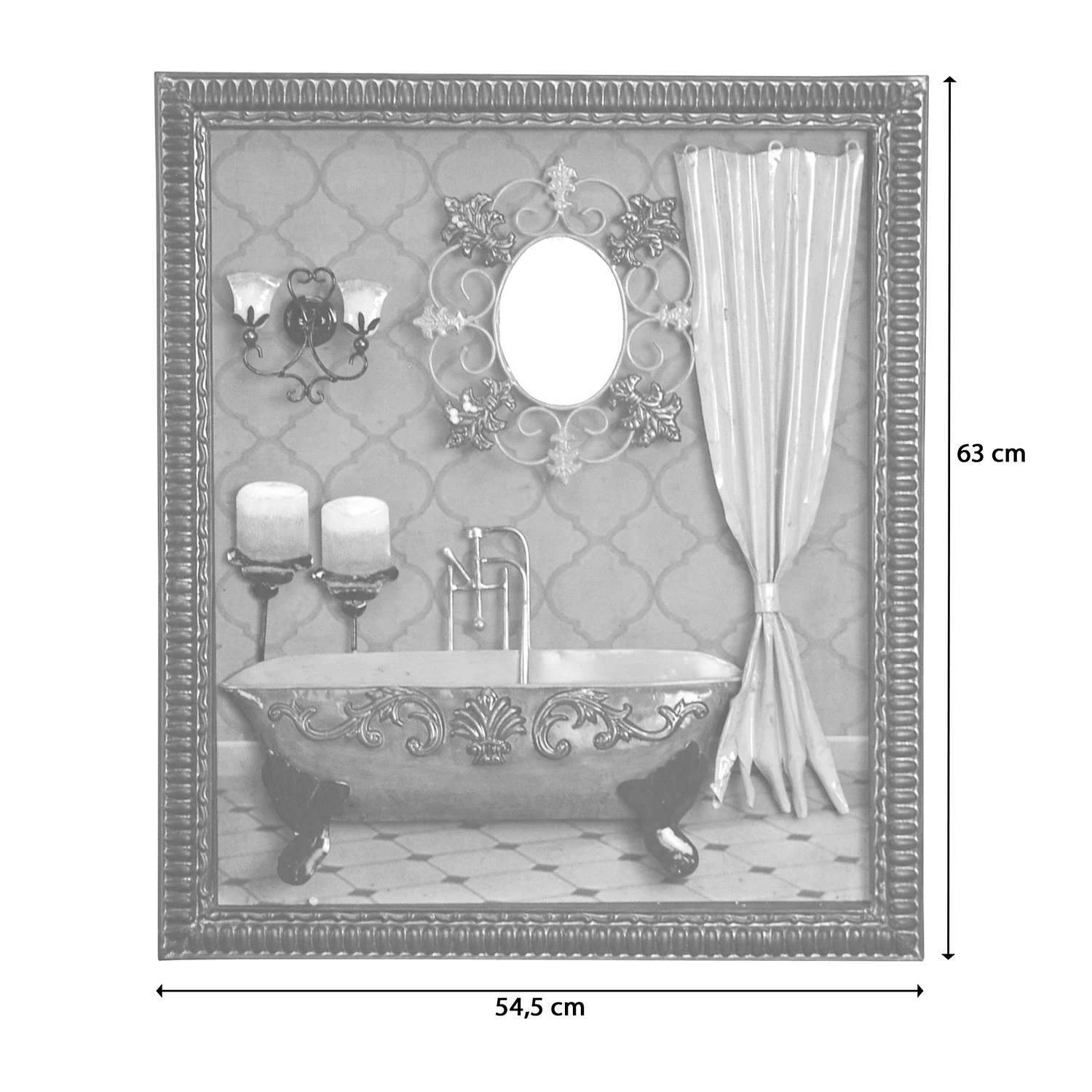 Twentyfour Tableau déco Bywater - Fer - Beige / Vert / Marron – Image 2