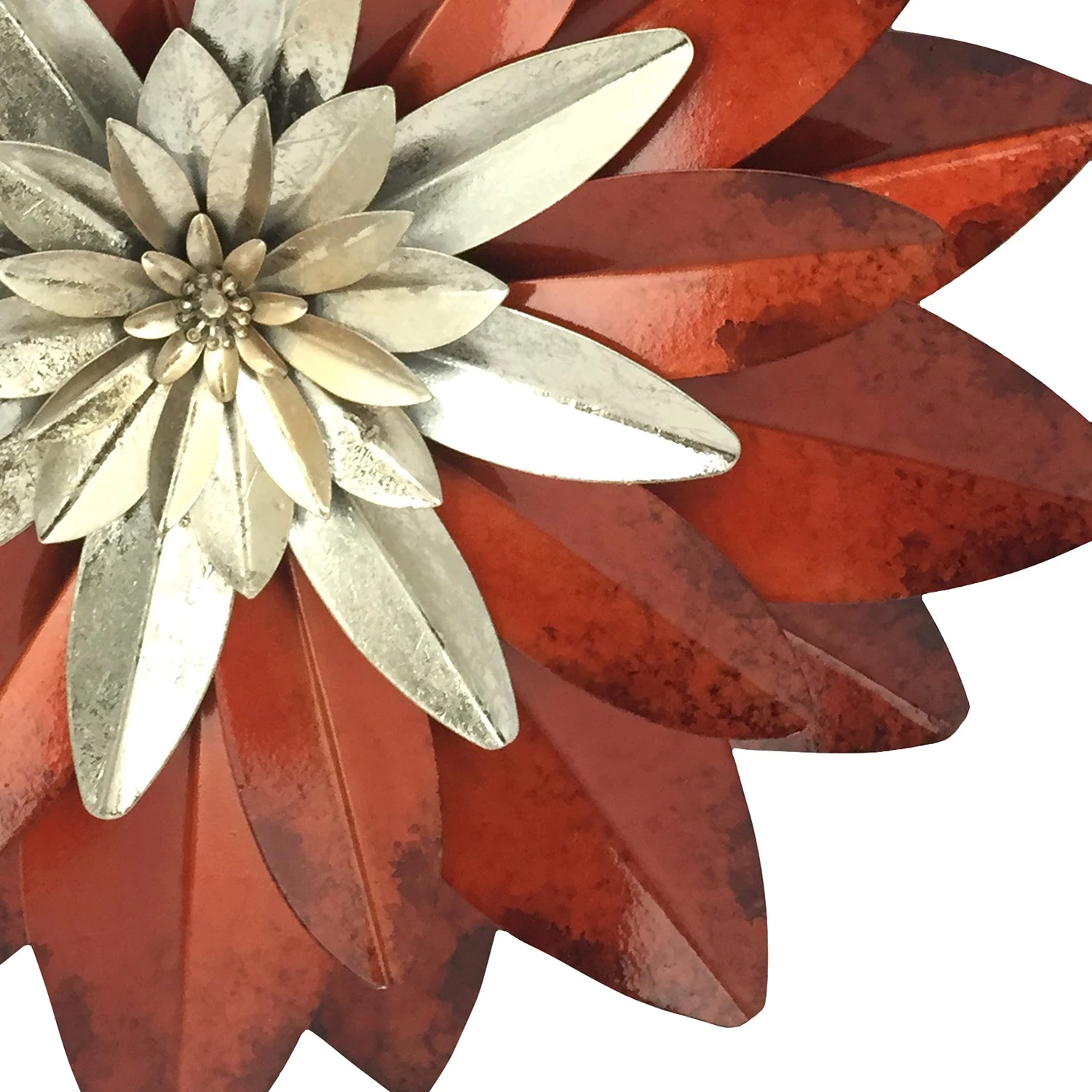 Twentyfour Déco murale Villette - Fer - Rouge - Diamètre : 45 cm – Image 3