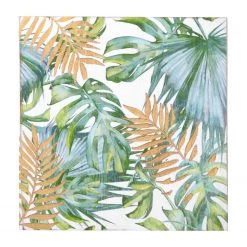 Twentyfour Tableau déco Celly II - Sapin massif - Vert / Naturel / Beige