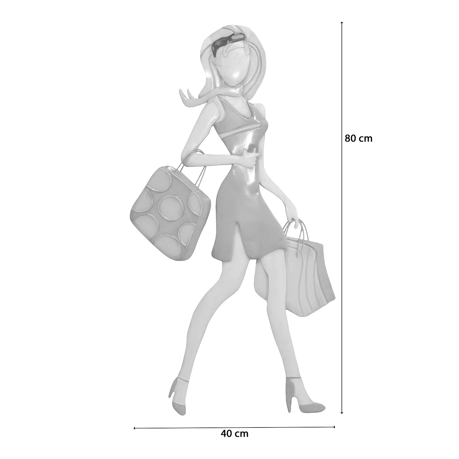 Twentyfour Déco murale Barbery II - Fer - Rouge / Multicolore – Image 2