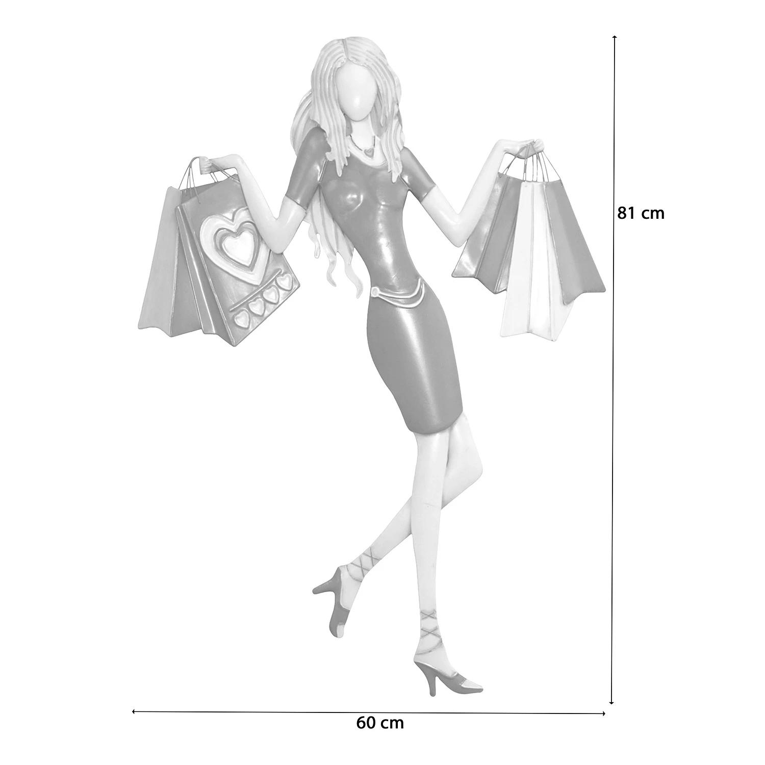 Twentyfour Déco murale Barbery I - Fer - Rouge / Multicolore – Image 2