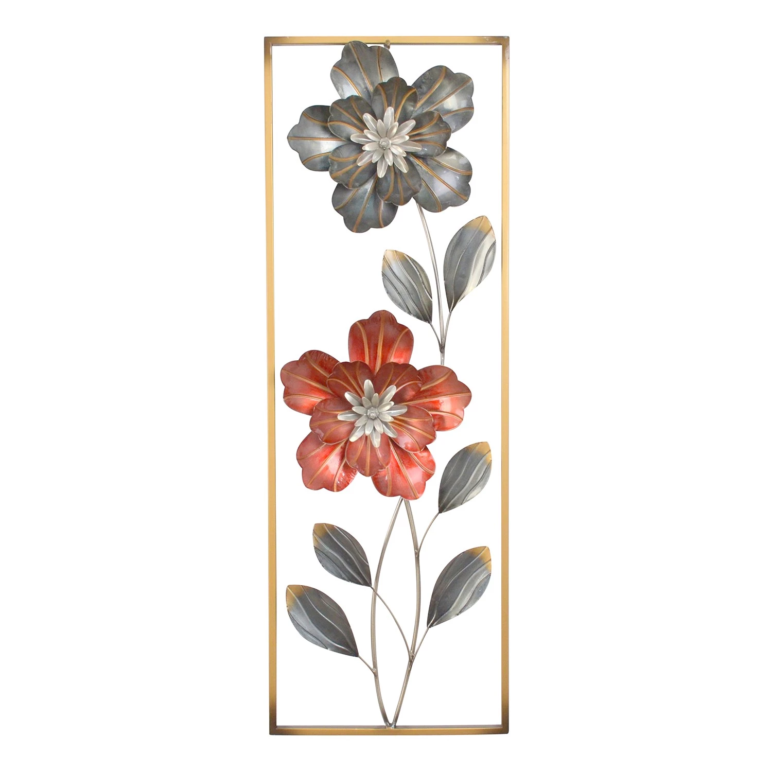 Twentyfour Déco murale Marietta - Fer - Doré / Argenté / Rouge