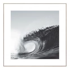 Reinders Tableau déco Vague - Matériau dérivé du bois - Blanc / Noir