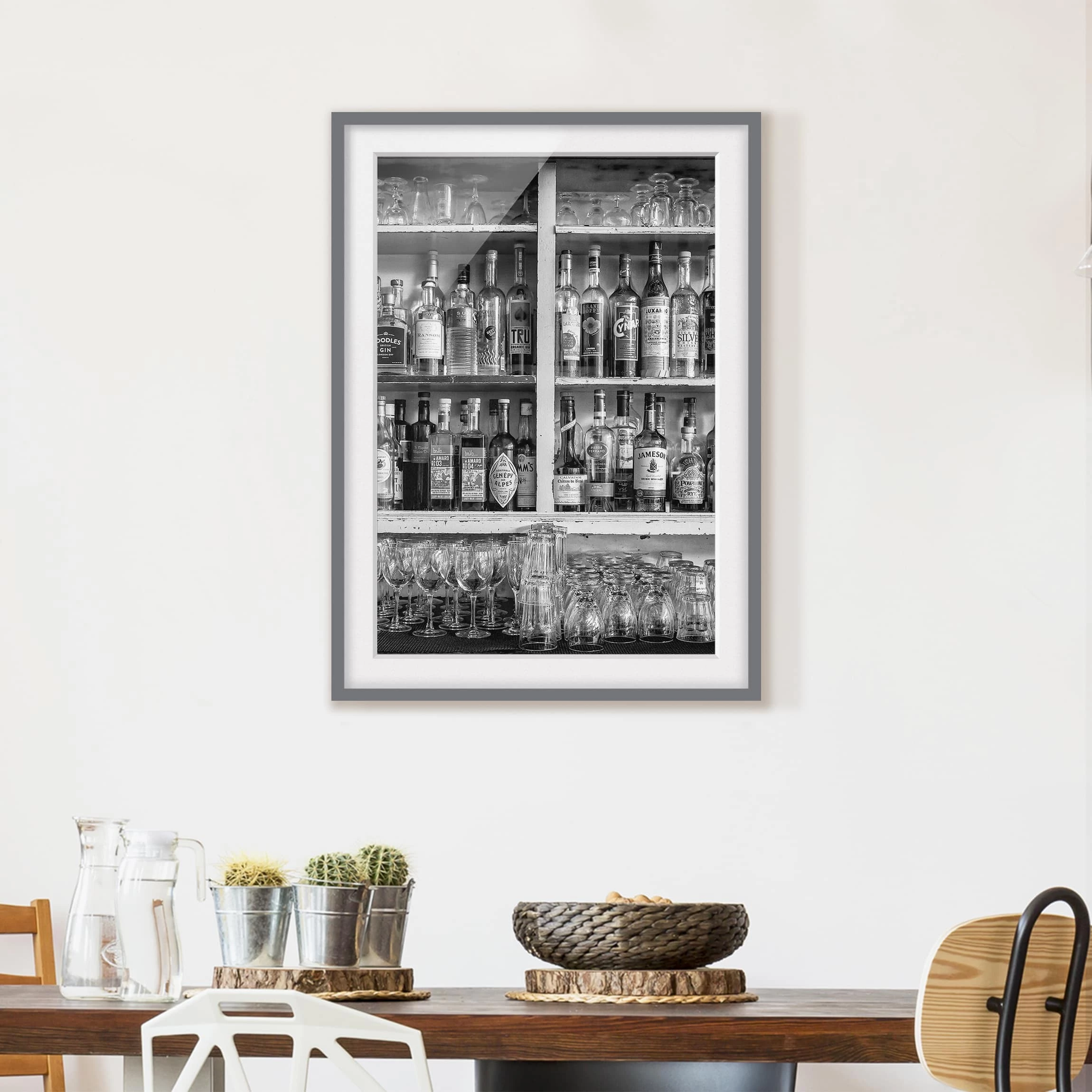 Bilderwelten Impression d’art Bar III - Partiellement en pin massif - Gris - 40 x 55 cm – Image 4