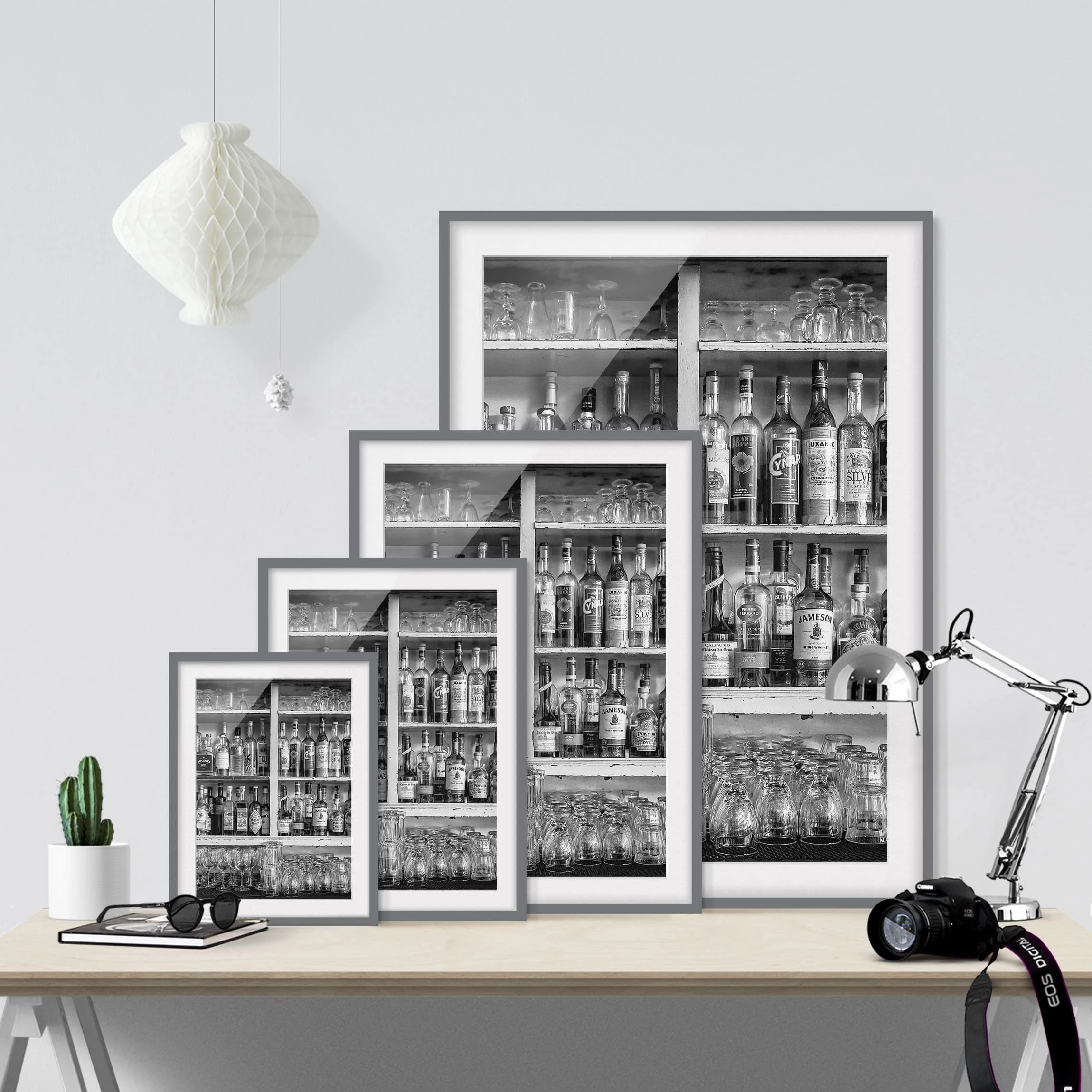 Bilderwelten Impression d’art Bar III - Partiellement en pin massif - Gris - 40 x 55 cm – Image 6