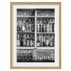 Bilderwelten Impression d’art Bar IV - Partiellement en chêne massif - Chêne - 70 x 100 cm