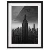 Bilderwelten Tableau déco New York Rockefeller I - Pin massif - Noir - 40 x 55 cm
