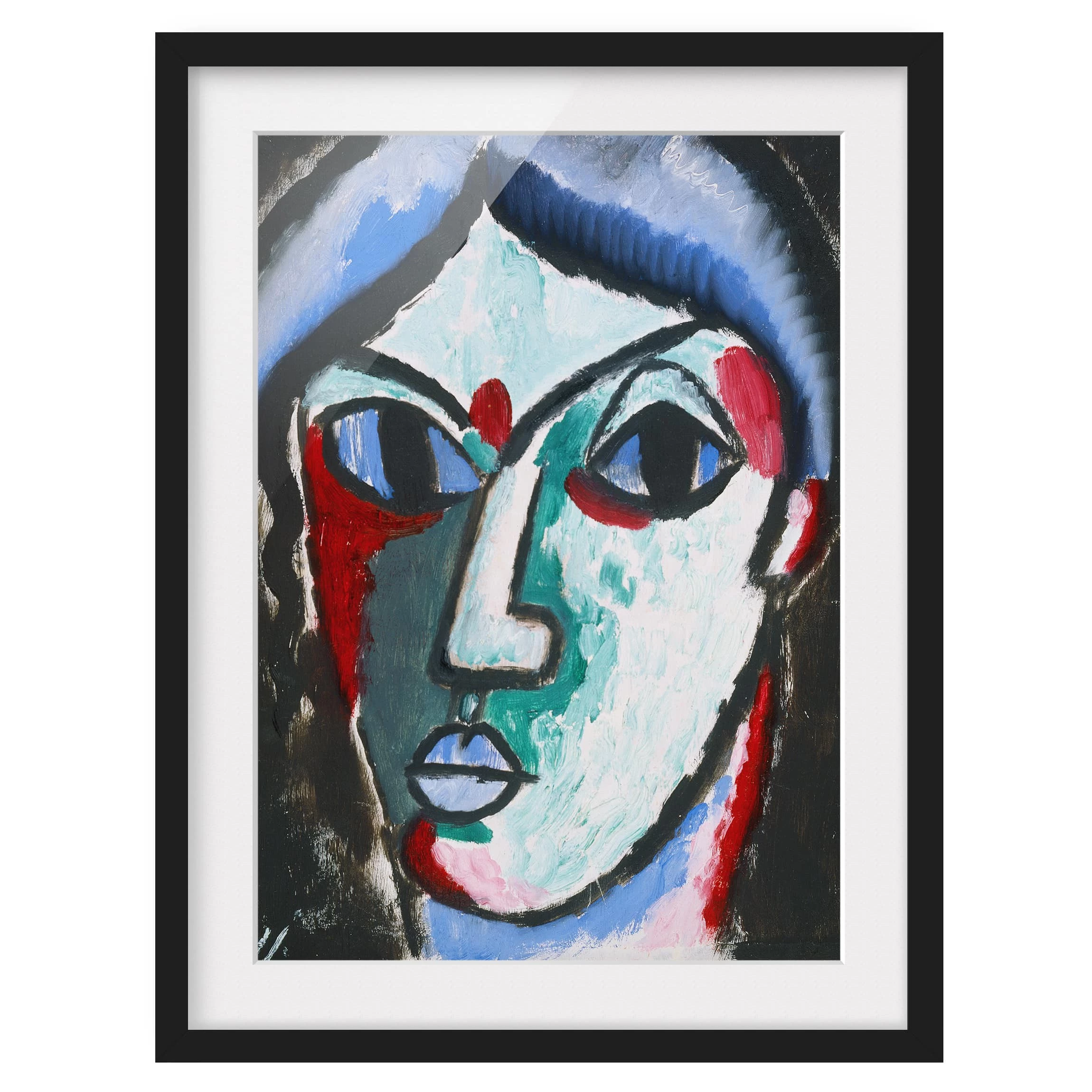 Bilderwelten Impression d’art portrait d’un homme I - Pin massif - Noir - 70 x 100 cm