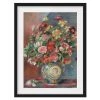 Bilderwelten Impression art bouquet de fleurs I - Pin massif - Noir - 50 x 70 cm