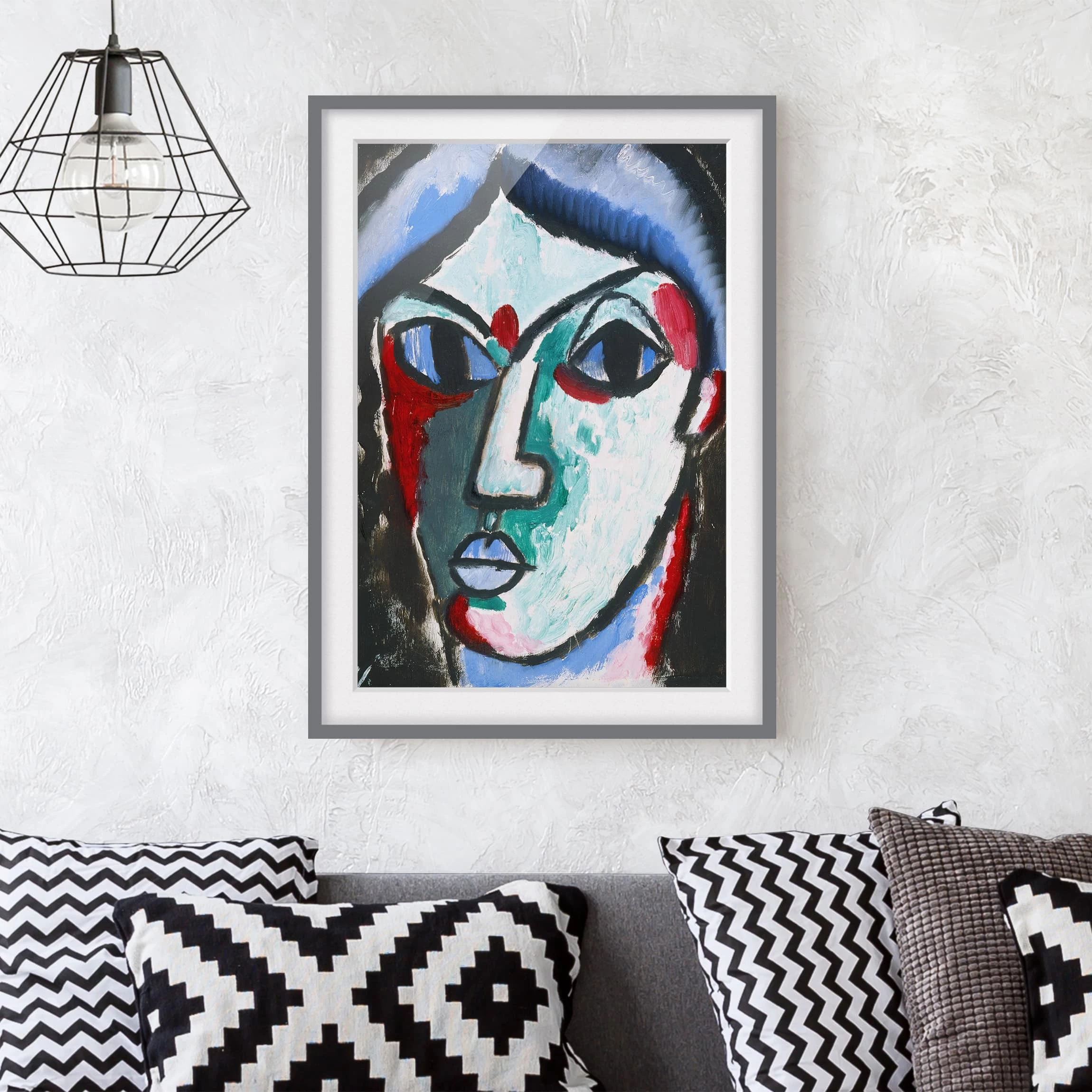Bilderwelten Impression d’art portrait d’un homme III - Partiellement en pin massif - Gris - 70 x 100 cm – Image 3