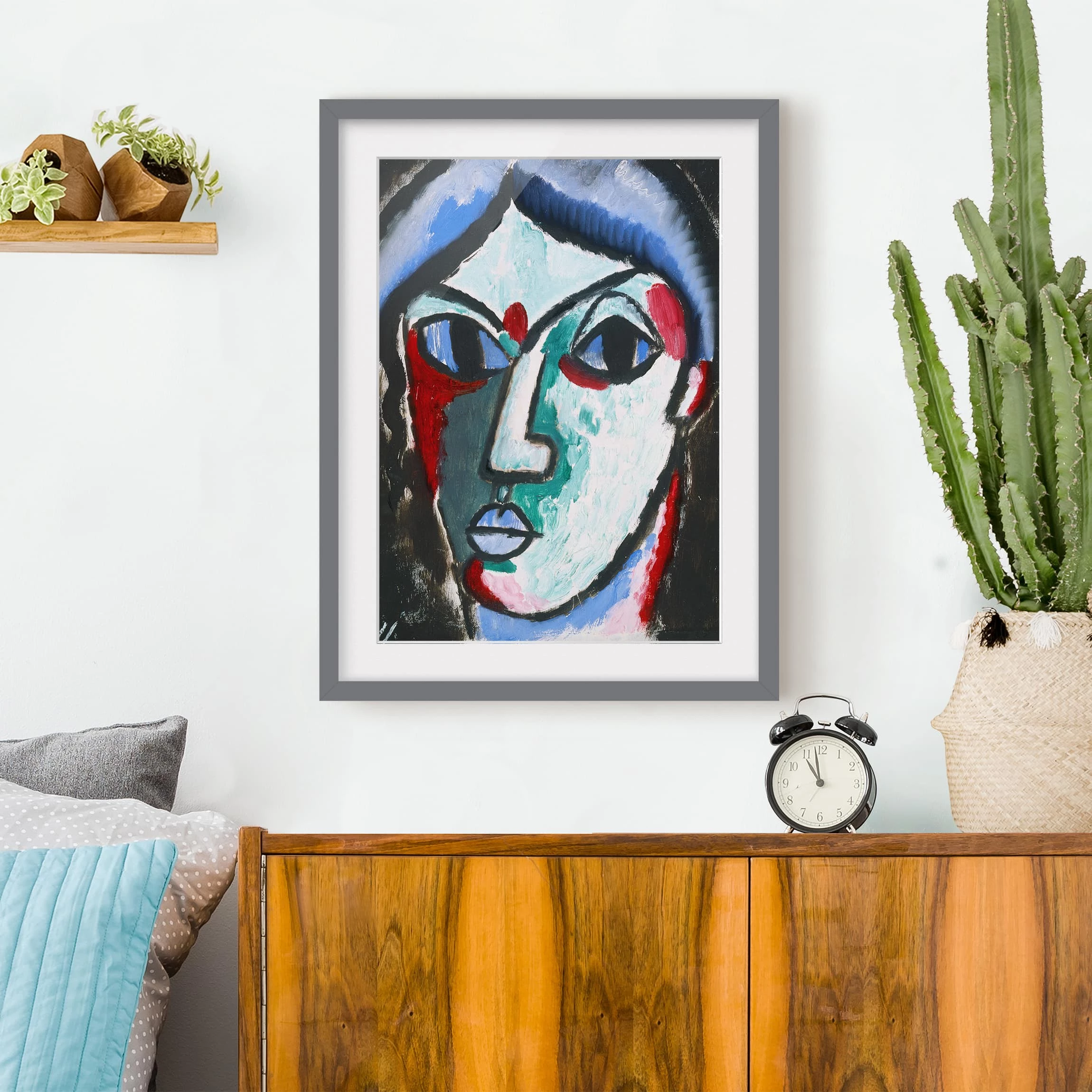 Bilderwelten Impression d’art portrait d’un homme III - Partiellement en pin massif - Gris - 70 x 100 cm – Image 4